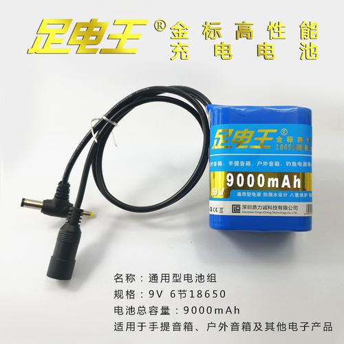 足电王18650锂电池组9V 为音箱与电子设备注入持久动力